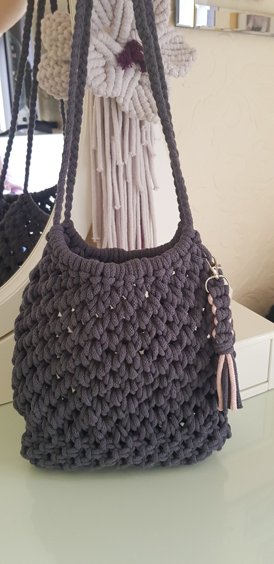 Macrame Market Bag Pattern Simple Macrame Bag Macrame Handbag Folksy