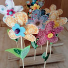 Fabric flower couple