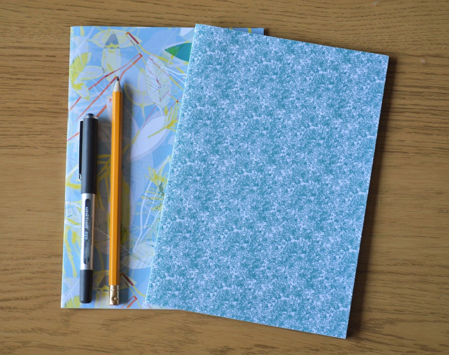 Pack of 2 notebooks, hand designed notebooks, floral notebooks