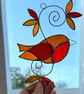Stained Glass Autumn Robin Suncatcher - Handmade Window Decoration - Image 8