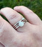 Contour ring trio set - Sterling silver Ring set