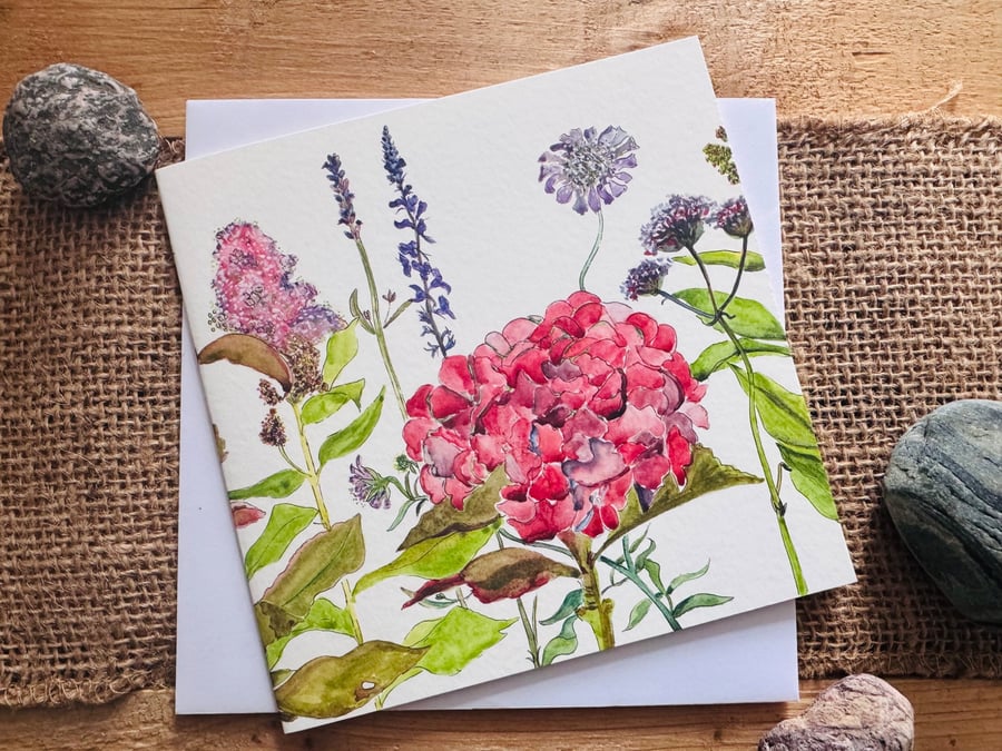 Mrs Beagles Garden, greeting card 