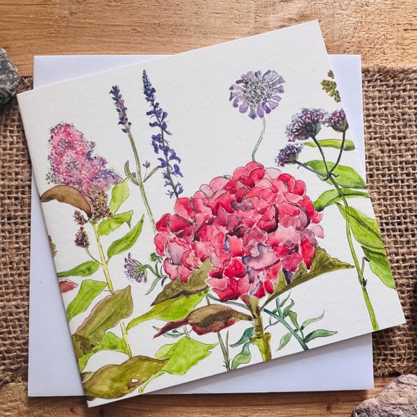 Mrs Beagles Garden, greeting card 