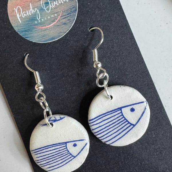 Fish Print Earrings