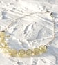 Sterling Silver Bracelet - Faceted Lemon Glass Beads  - Image 3