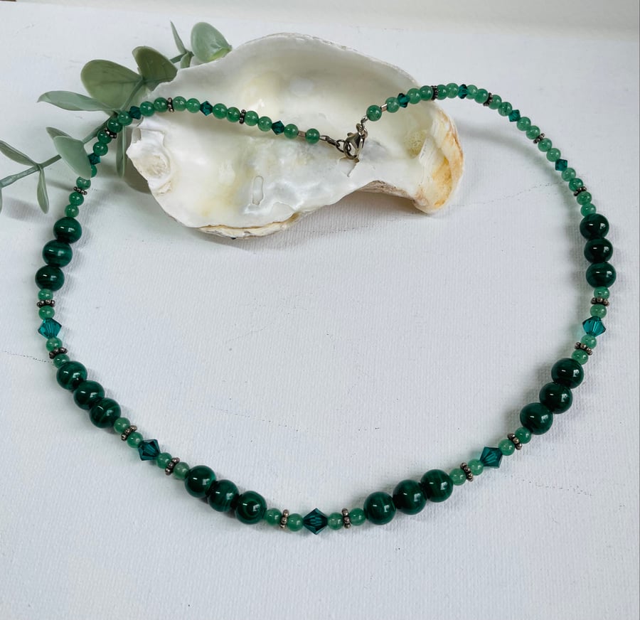 Malachite and Aventurine necklace