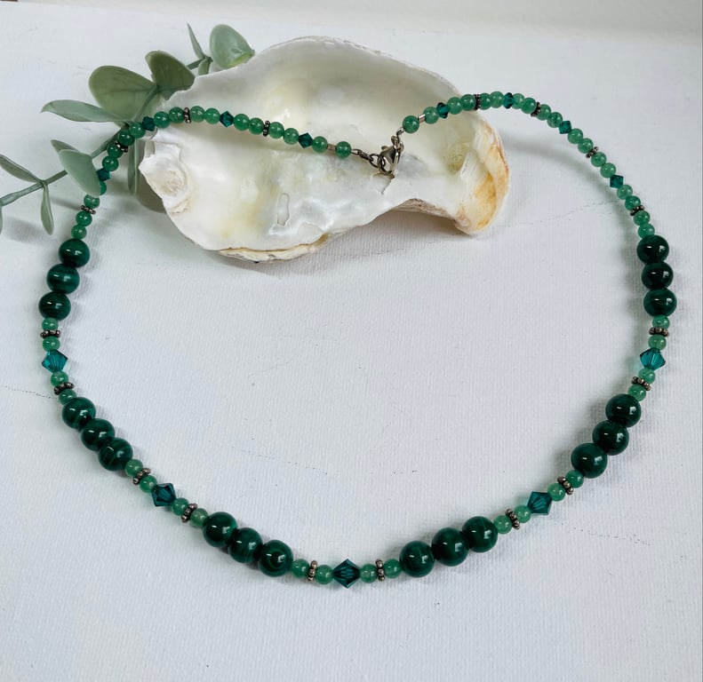 Malachite and Aventurine necklace