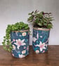 Grow your own herbs gift set indoor house planters Navy Japanese Lily pots - Image 3