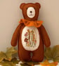 Teddy bear, Wall decor, wall hanging embroidered bear, animal doll  - Image 9