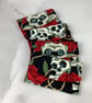 Skulls and roses card case, Gothic travel pass holder, 4 options Handmade - Image 8