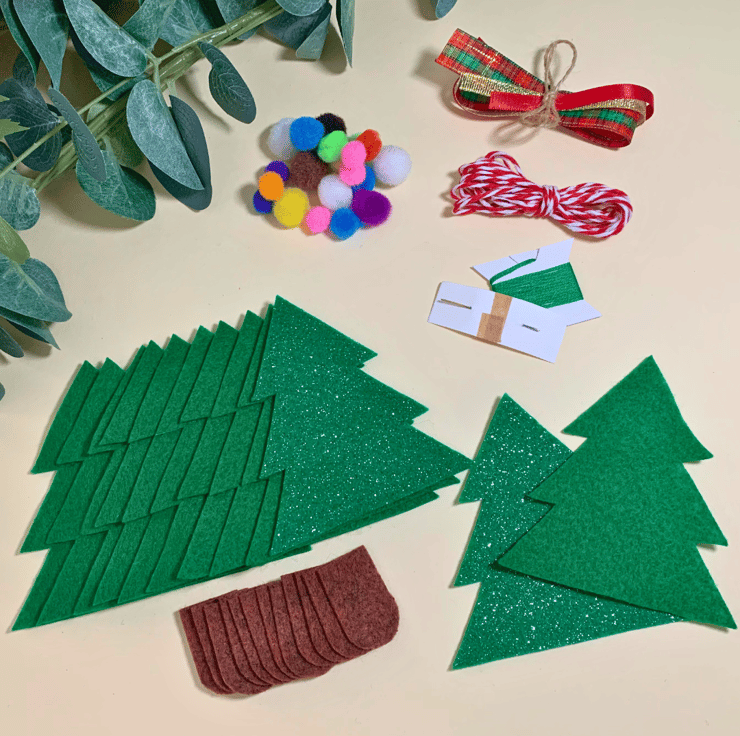 Make your own christmas tree bunting, garland d... Folksy