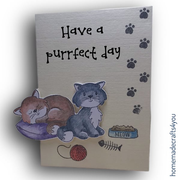 Handmade Cat Silhouette Card