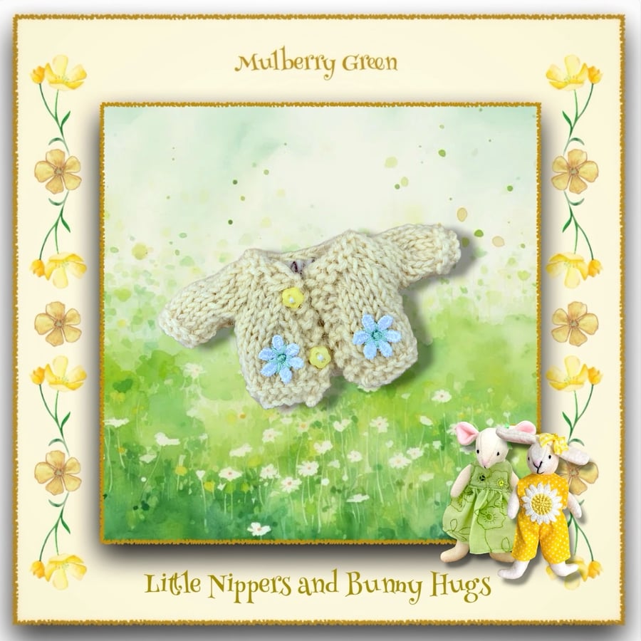 Image of Little Nippers and Bunny Hugs Lemon Daisies Cardigan 