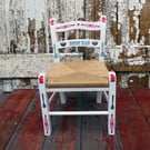 Rush seat personalised children's chair - Little Chef theme - made to order