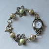Olive Grove Venetian Glass & Chrysotine Beaded Watch