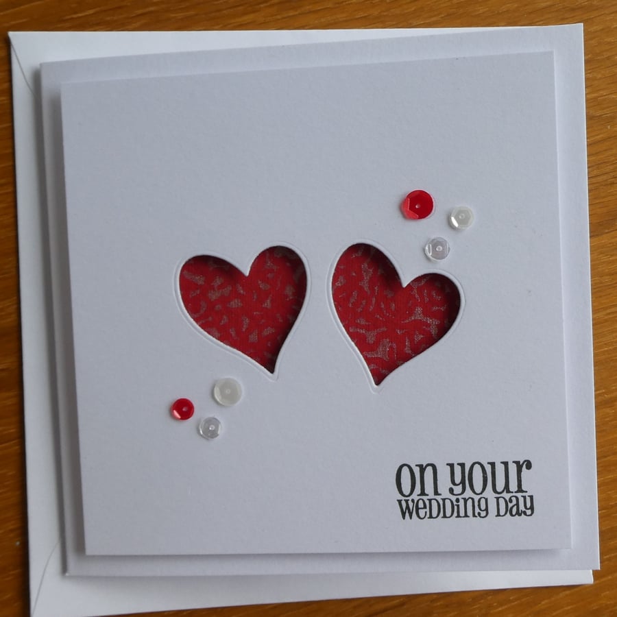 Heart Apertures Wedding Card