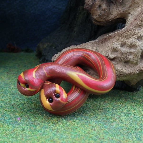 Celtic Conundrum Snakes 'heads-no-tails' OOAK Sculpt by artist Ann Galvin
