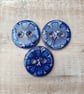 Buttons, handmade pottery buttons, set of 3