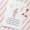 mole rat A6 greetings card - birthday card 