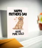 Golden Retriever Mother’s Day Card – You’re Pure Gold - Image 4