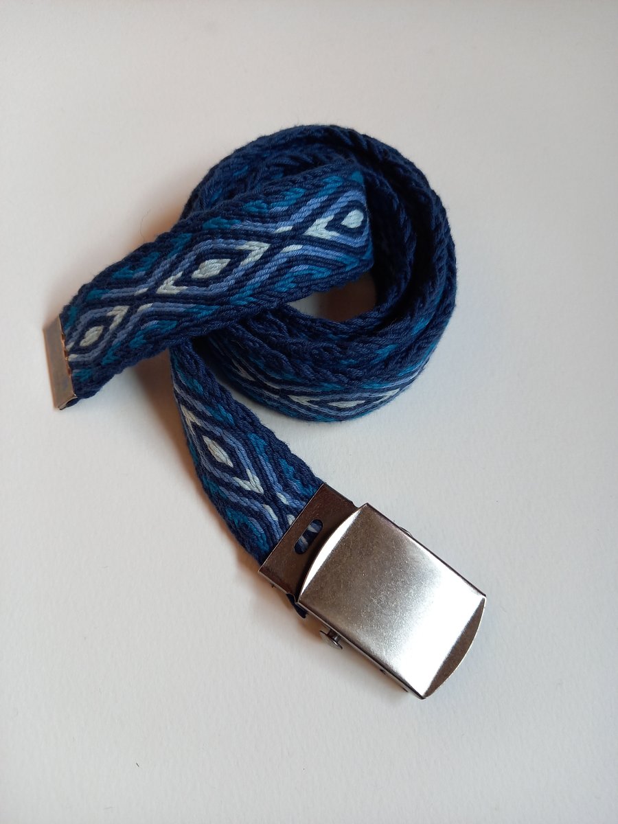 Blue Diamond Handwoven Belt