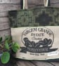 Eco Tote Bag - Handmade from Upcycled Materials -Green and Black Pattern - Image 3