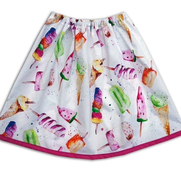 Girl's Ice Cream Skirt, Ice Lolly Skirt, Girls Clothing, Toddler Clothing