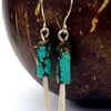 Tibetan Turquoise and Sterling Silver Earrings