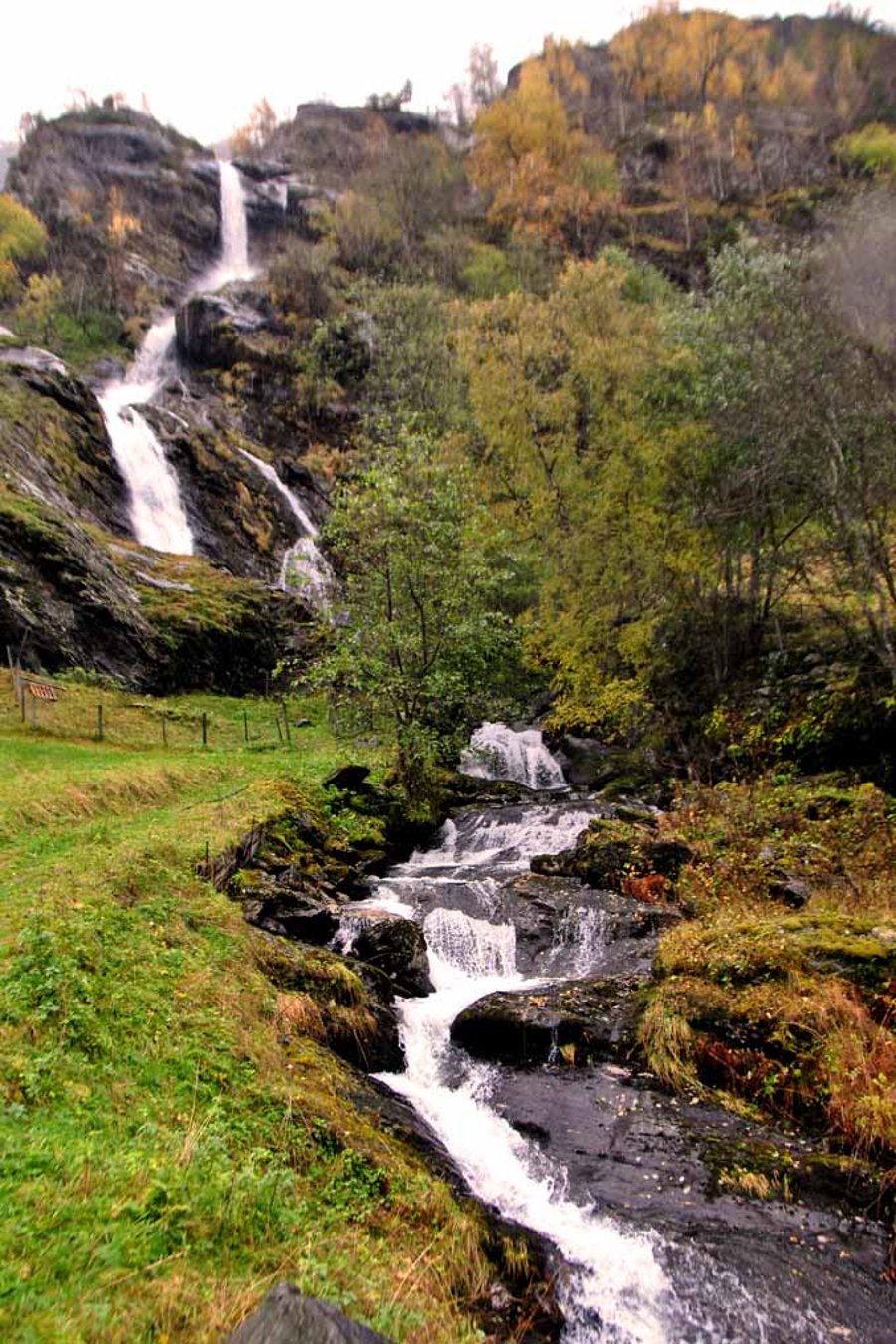 Waterfall Flamsdalen Valley Flam Norway Photograph Print