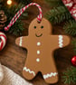 HandPainted Clay Gingerbread Man Christmas Decoration - Image 3