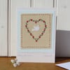 Dove with Love, hand-stitched, special little card to keep, for any occasion