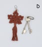 macrame keyring, maple leaf keychain, bag accessory - Image 5