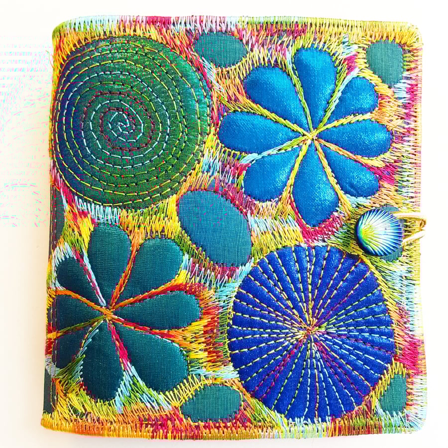 Sewing Needle Case with Free Machine Embroidery 