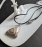 Handcrafted Stone Pendant with 44cm Rope Necklace