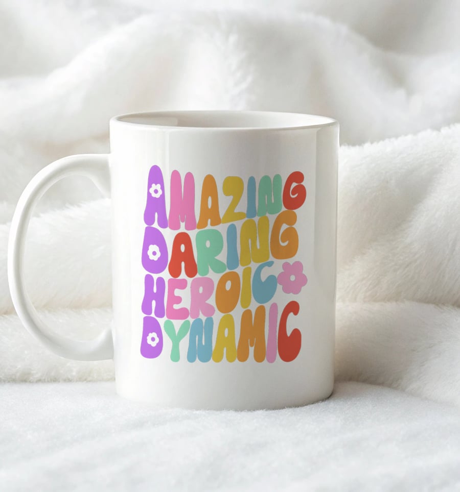 ADHD Acronym Mug – Amazing Daring Heroic Dynamic – Neurodivergent Gift Coffee Cu