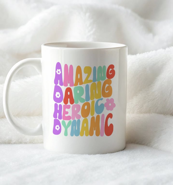 ADHD Acronym Mug – Amazing Daring Heroic Dynamic – Neurodivergent Gift Coffee Cu