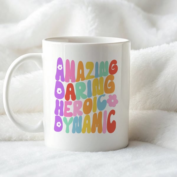 ADHD Acronym Mug – Amazing Daring Heroic Dynamic – Neurodivergent Gift Coffee Cu