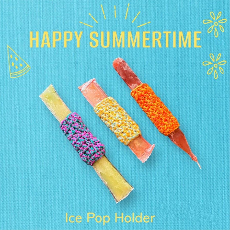 Ice Pop Holder, Ice Pop Cosies, Ice Lolly Sleeve, Ice Pole Holder