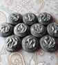 3 4" 19mm 30L VINTAGE Grey early Polyester buttons