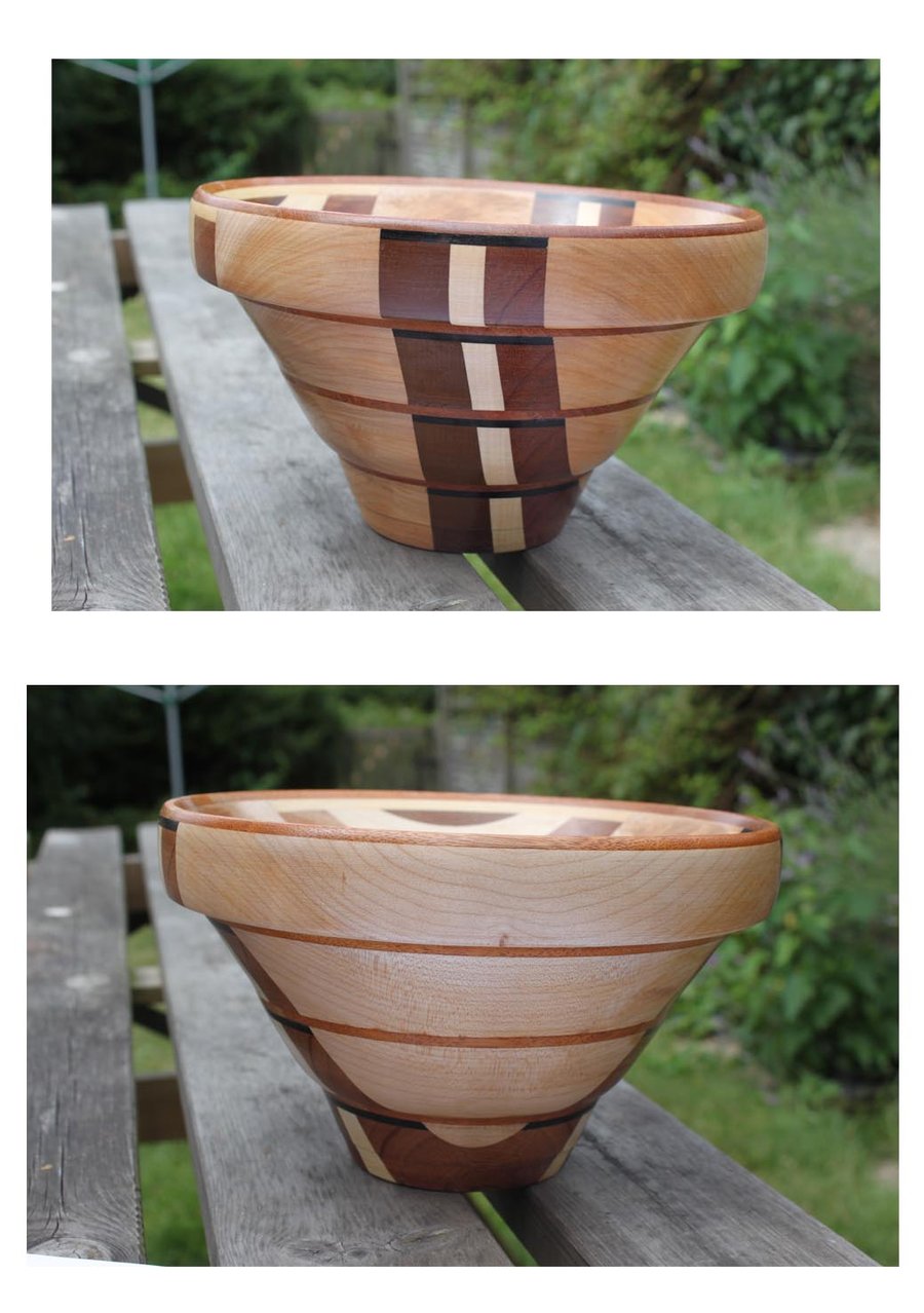 Wooden Bowl with lovely colourful grain