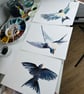 Watercolour Print Swallows Douglas - Image 4
