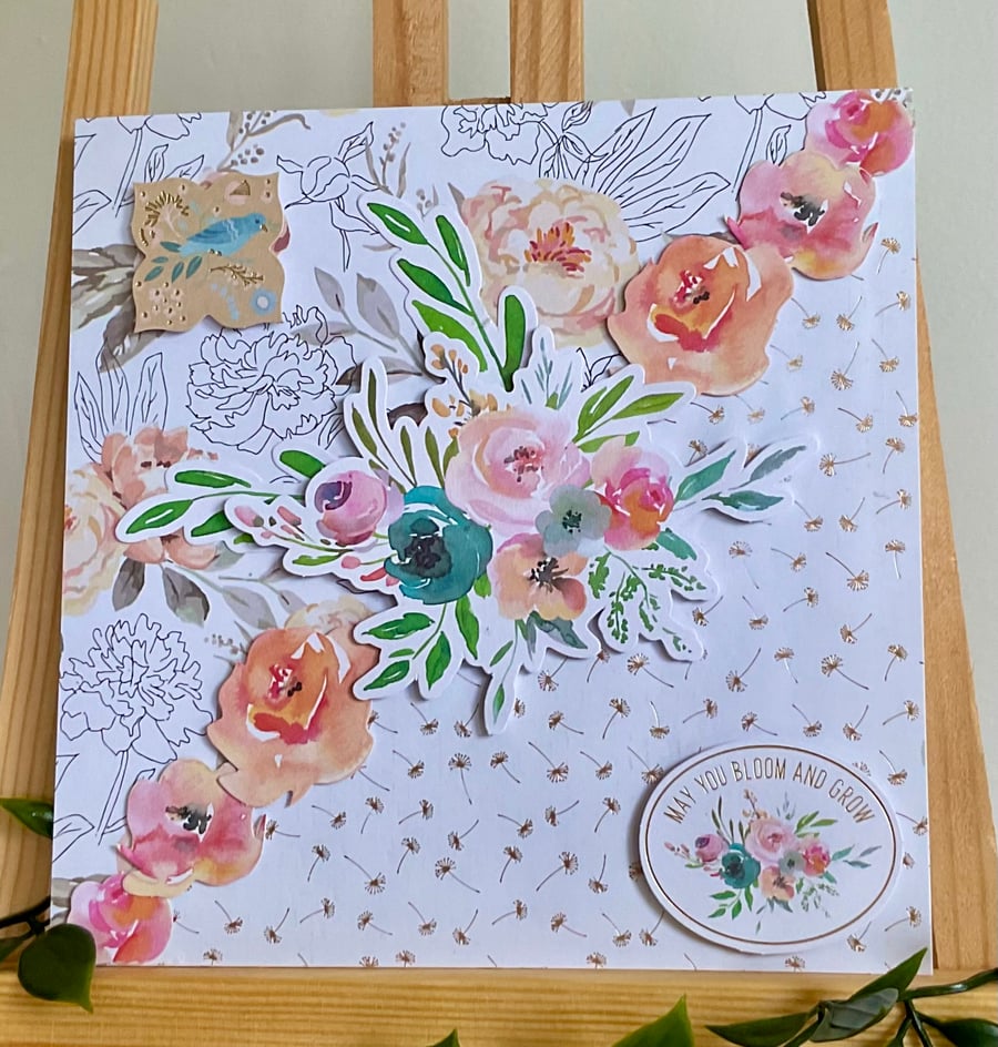 Cards. Card with flowers suitable for birthday or other occasion 