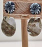 Abstract pattern floral navy vase earrings  - Image 2