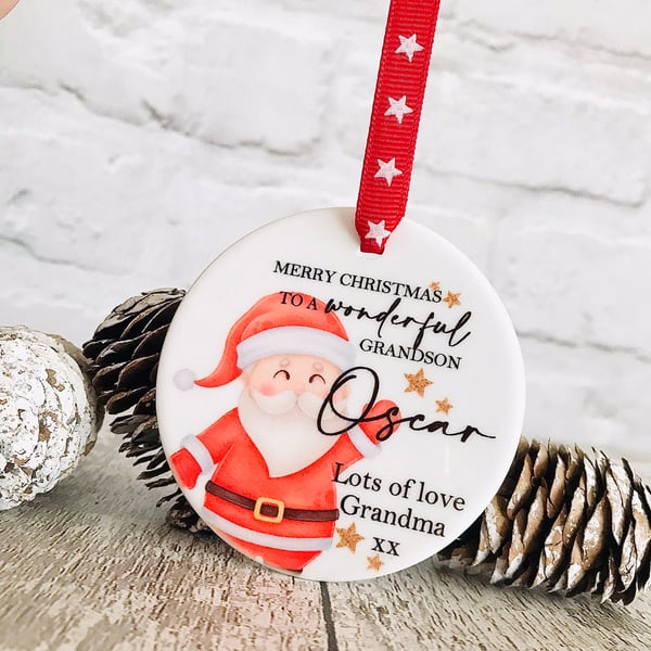 Personalised Granddaughter bauble, special grandchild bauble, 