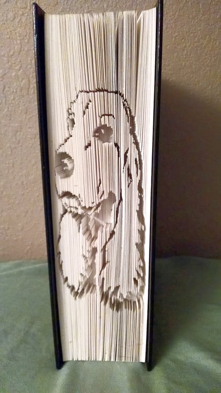 Cocker Spaniel CUT & FOLD Book Folding Pattern - EMAILED PDF PATTERN