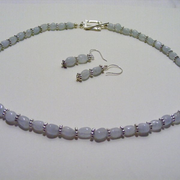 Aquamarine Gemstone Jewellery Set