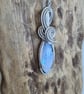 925 Silver & Natural Rainbow Moonstone Necklace Pendant Gift Crystal Jewellery - Image 9