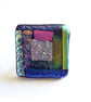 Dichroic Luxury Fused Glass Patchwork Brooch L003 Handmade 