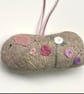 Hand Sewn & Hand Embroidered Guinea Pig Decoration – Handmade Guinea Pig Gift
