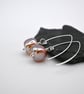 gold nugget lampwork glass earrings - Image 2